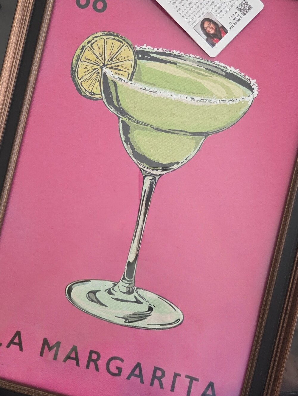 NWT Sapna Shah 'La Margarita' Loteria Wall Art